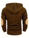 Mens Casual Fashion Set Knitted Jacquard Sweatshirt and Pants Two-Piece Set