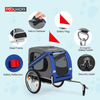 Folding Dog Bike Trailer Pet Cart for Bicycle w_Universal Hitch
