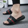 LADIES FLAT STRIPED SLIDES