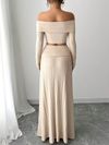 Ladies Elegant Two-Piece Set Super Long Dress 