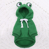 Cute Frog Pet Sweater With Hoody One Size.
