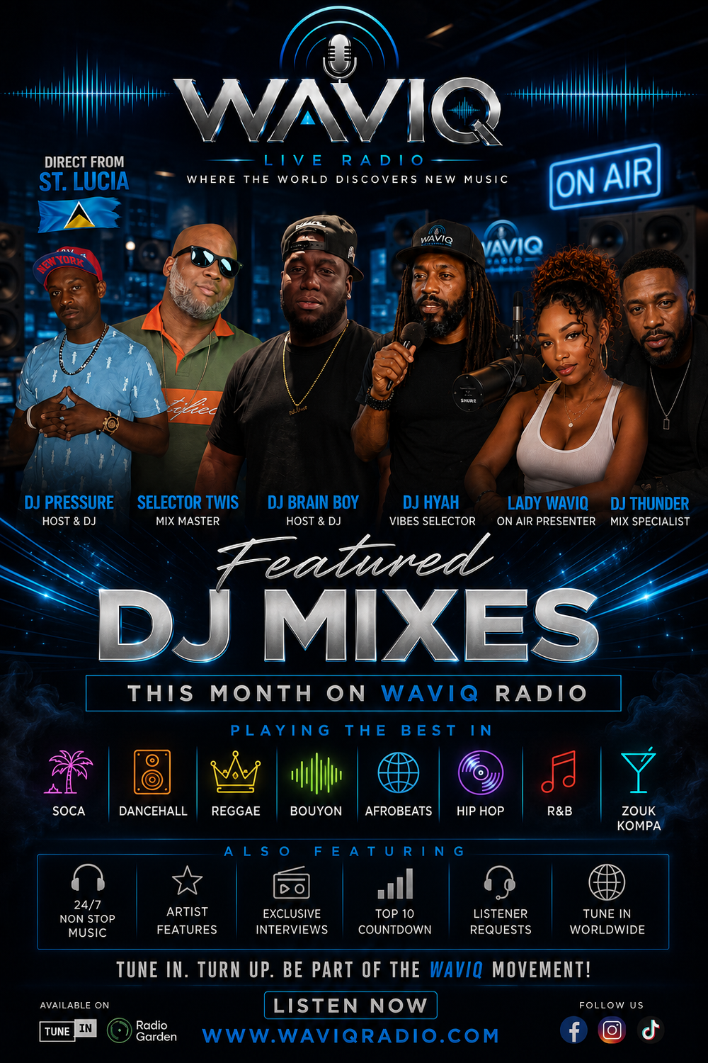 WAVIQ Radio Live DJ Mixes Online Radio New Music Independent Artist Radio Global Radio Station 24/7 Radio Streaming Underground Music Music Discovery