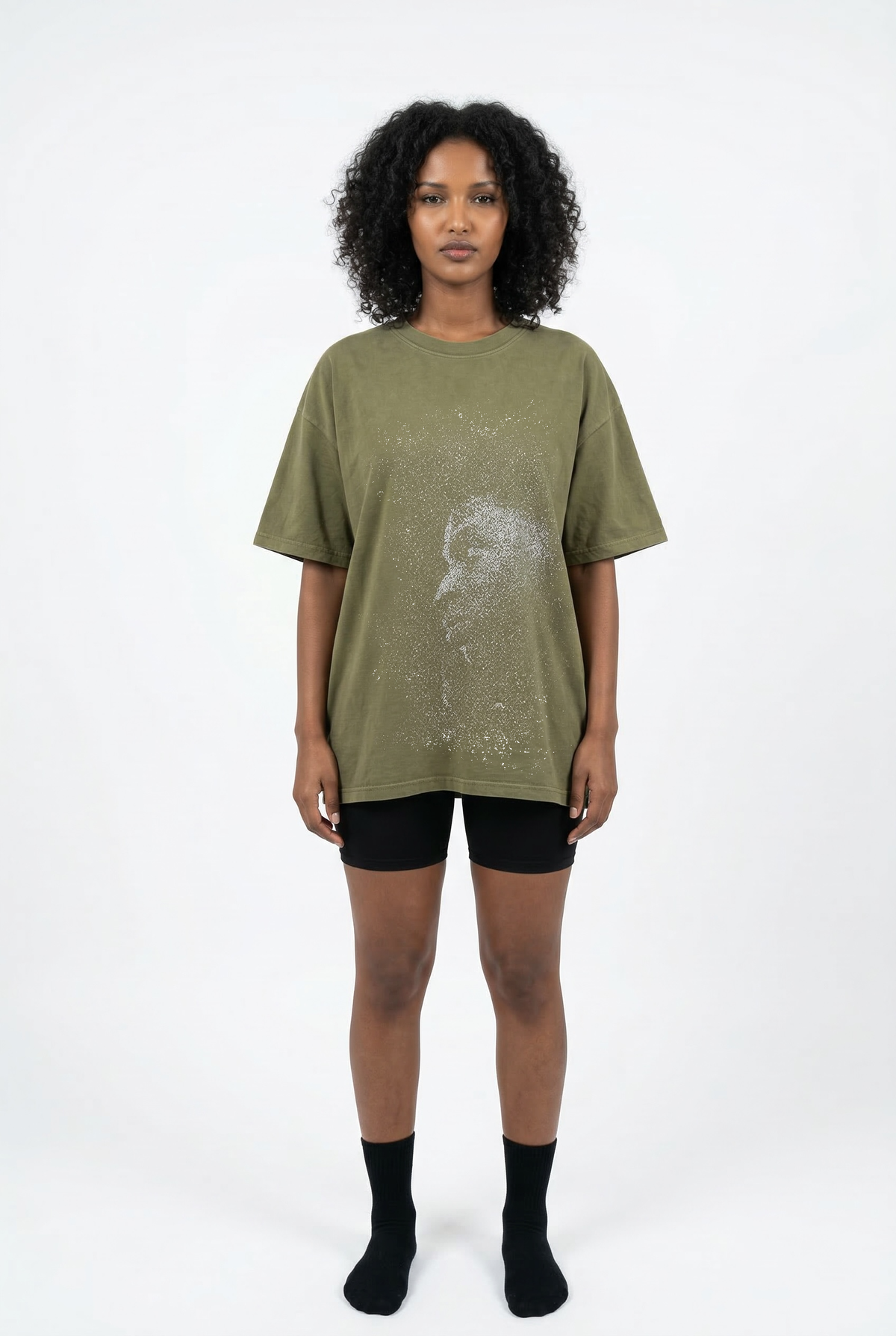 FACE OF A MAESTRO - ASHY GREEN/ BLK - SHORT