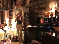 Ingrid Hagelberg and jazz pianist Michel Van Der Esch