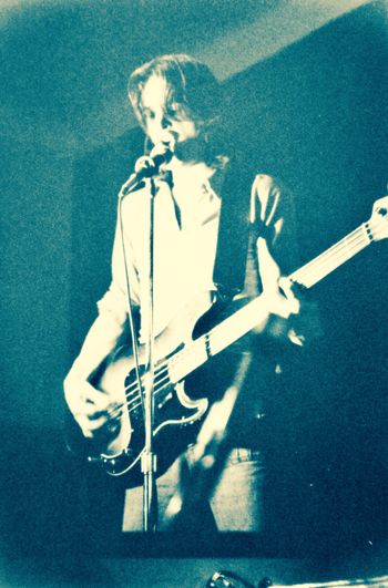 Andy at Dixon Hall, Scenics first public gig, Spring of 1977
