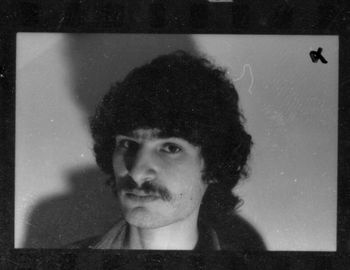 Mark Perkell in Andy's Kitchen 1981, photo by Mike Young
