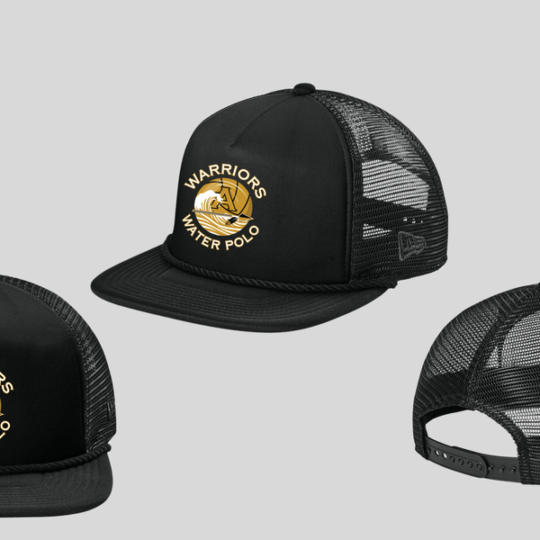 008 - New Era Flat Bill Foam Trucker Hat - Warriors Water Polo
