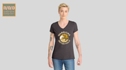 002 - Charcoal Heather Women's V-neck - Warriors Water Polo