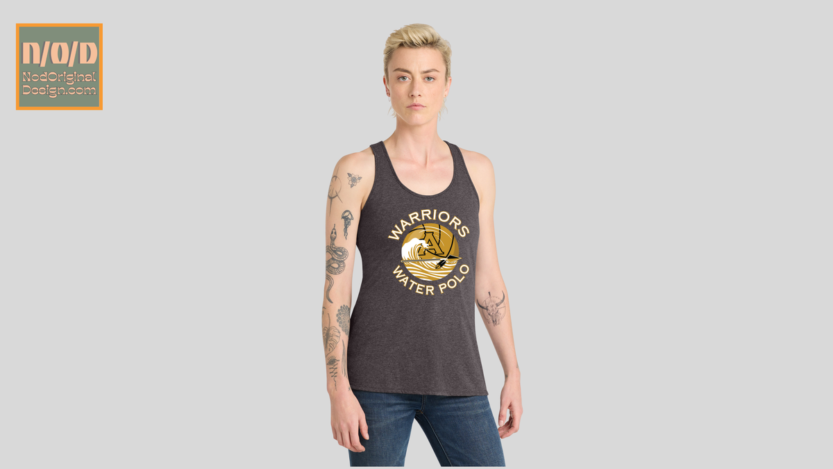 005 - Heatherd Charcoal Women's Tank Top - Warriors Water Polo