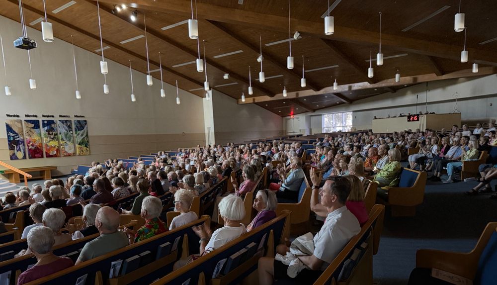 Audience attending a Stellar Stage concert at North Lake Presbyterian Church in Lady Lake, Florida near The Villages
