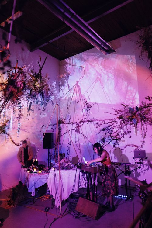 Elisa Faires, Farewell Phoenix and Peter Speer playing at Revolve. Photograph by Charlie Boss. January 2025. 