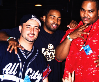With Maseo of De La Soul and DJ Crossphada
