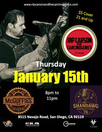 Rip Carson and the Carcinogenics at McGuffie's Live