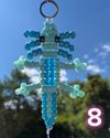 Beaded Axolotl Keychain