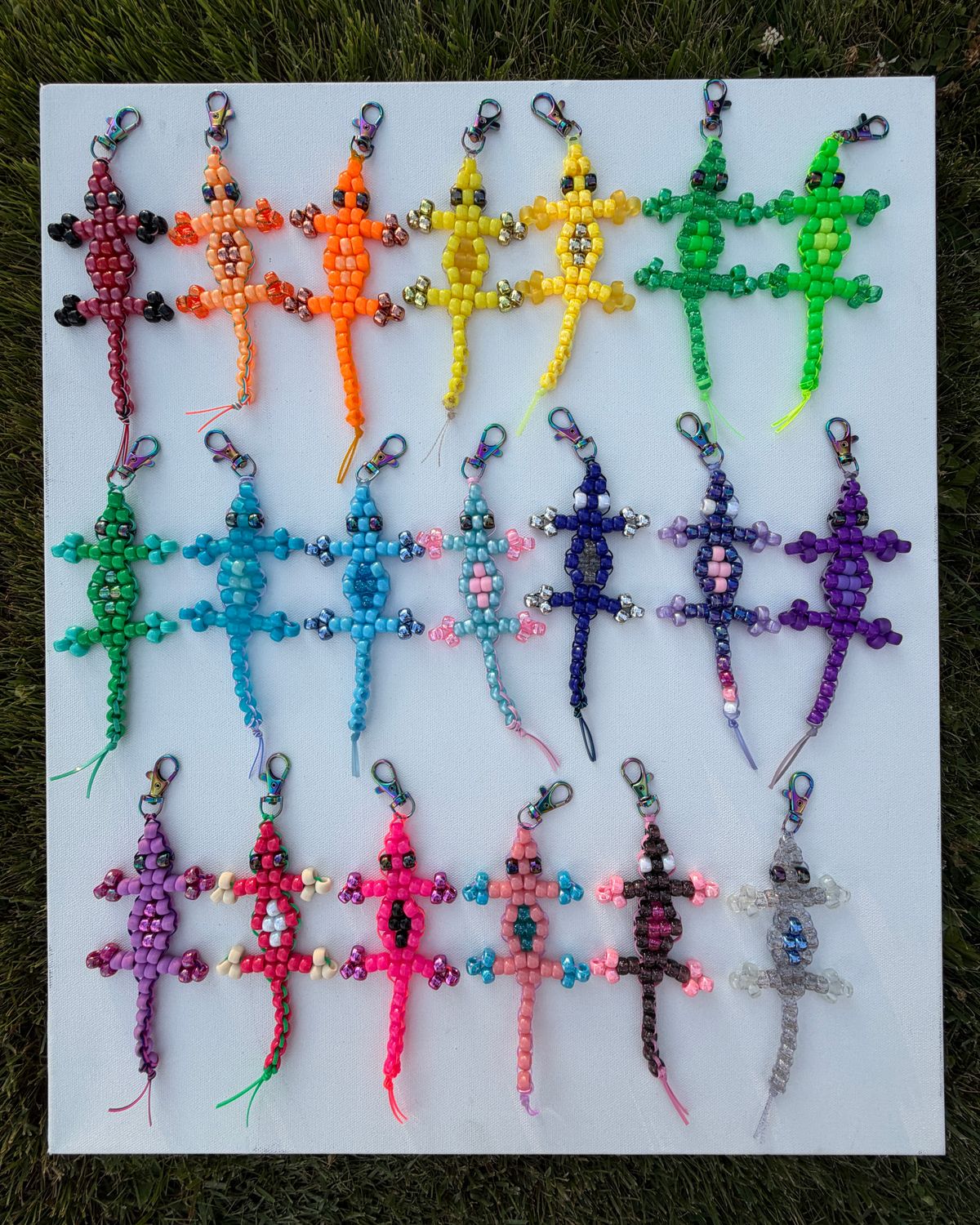 Beaded Lizard Keychain
