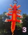 Beaded Axolotl Keychain
