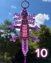 Beaded Axolotl Keychain