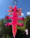 Beaded Axolotl Keychain
