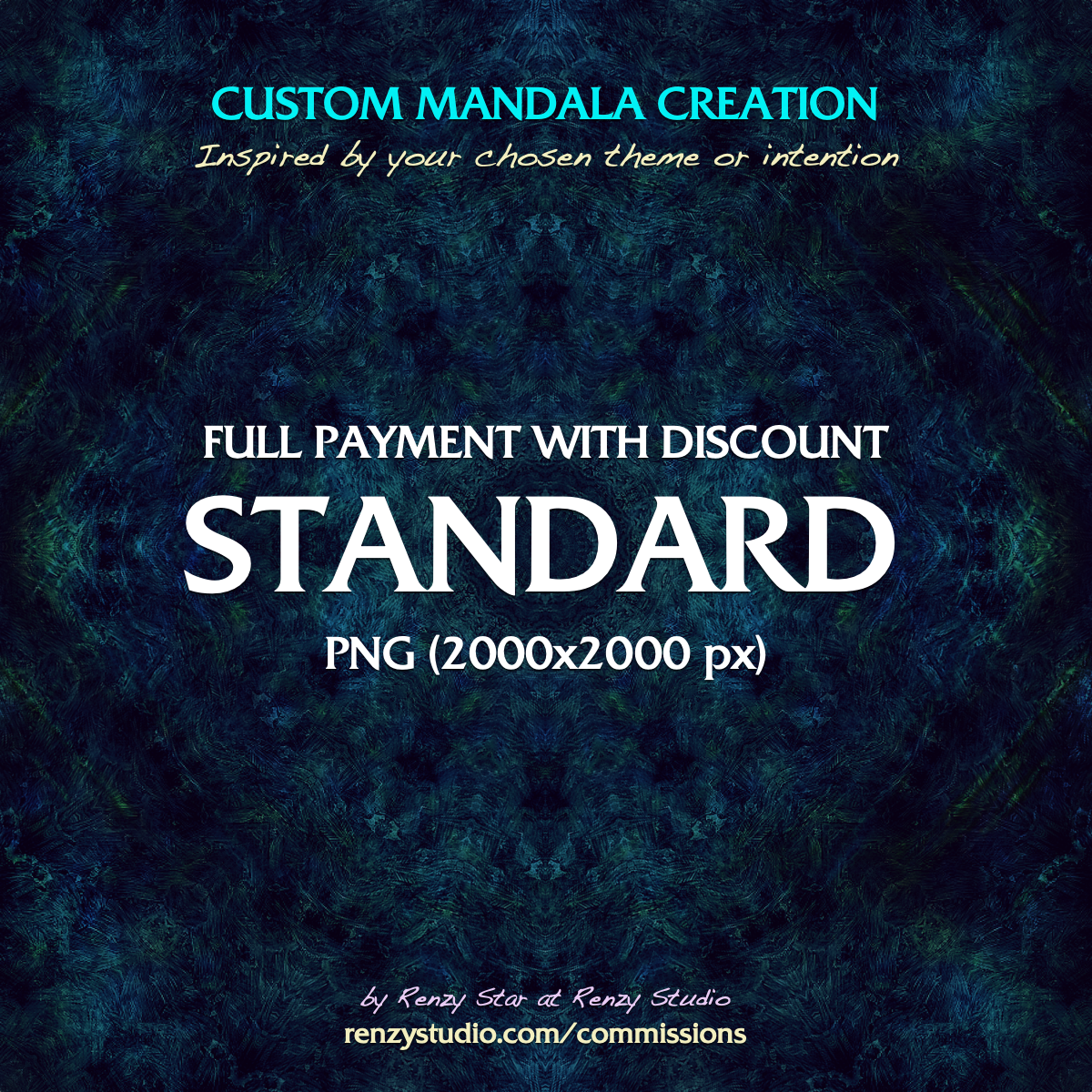 Custom Mandala Artwork (1:1) [PNG] - "Standard" - Full Payment with Discount