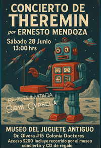 Concierto de Theremin "Moebius" Con Ernesto Mendoza, Bajista Invitada Sibyá Cypsela