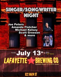 Singer-Songwriter Night with Joe Peters, Michael Kelsey & More