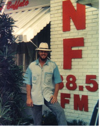 Before singing Live on the radio in St. Petersburg, FL Circa: 1990
