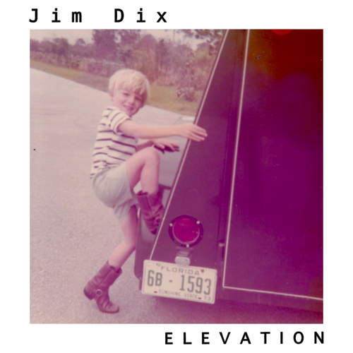 Cover art for Elevation single - Jim Dix as a boy climbing on horse trailer