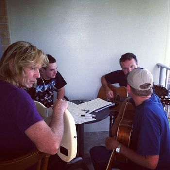 Kedron Taylor, Logan Brewster, Kelvin Nolan & Dean, show rehearsal, Gympie 2013
