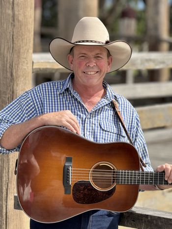 Dean on the Wharf at Wentworth on the Darling River
