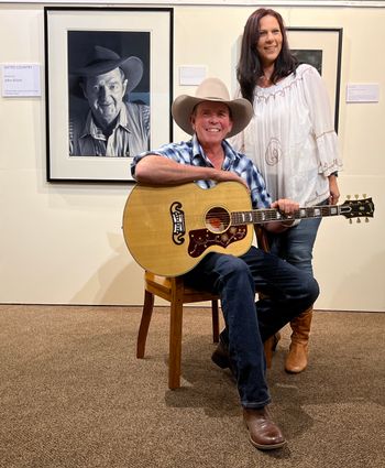 Dean & Camille at John Elliott Photo Exhibition at RM Williams Centre Eidsvold
