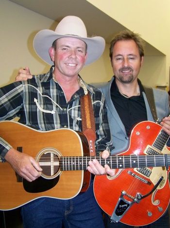 Dean & Guitarist/Producer Stuie French
backstage Mildura Award Show 2011
