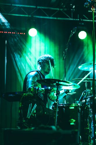 Drummer of Ashes of Perishing live at Tuska Festival 2026.