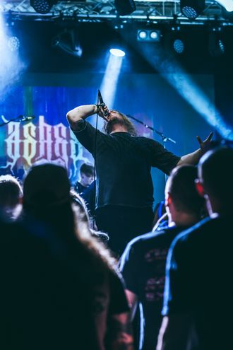     Lead vocalist performing at Tuska Festival 2026