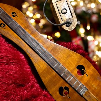 My beloved dulcimer. Sort of a cheesecake shot!
