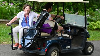 Swannanoa Festival July 2025, getting ferried to my next class
