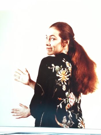 Photo from New Goodbyes Old Helloes (1985) which is part of Out of the Dark now. (Flying Fish)
