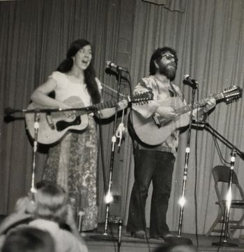 With Bob Gibson, fundraiser for Voyageur Wilderness Programme, Lake Forest Illinois 1975
