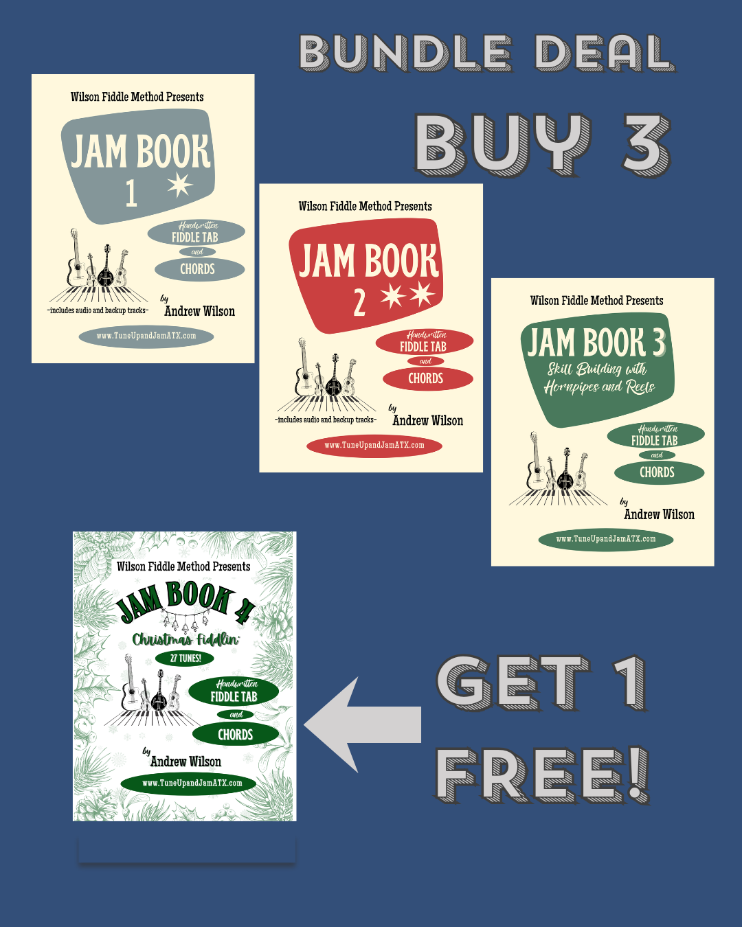Jam Book Bundle- Buy 3, get 1 Free!
