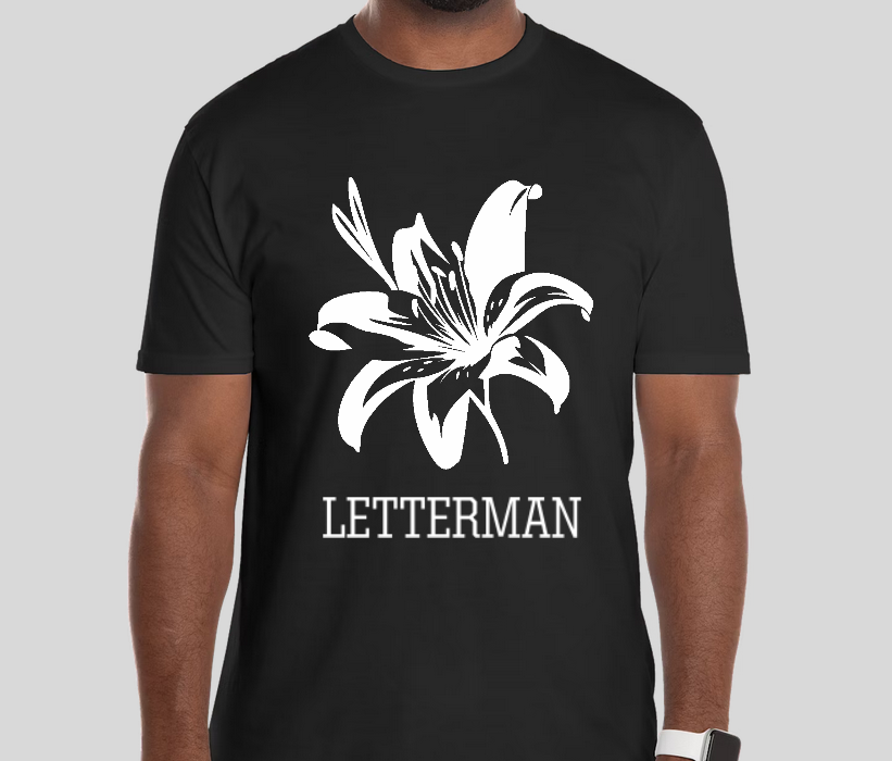 Letterman LILY T-Shirt-BLACK