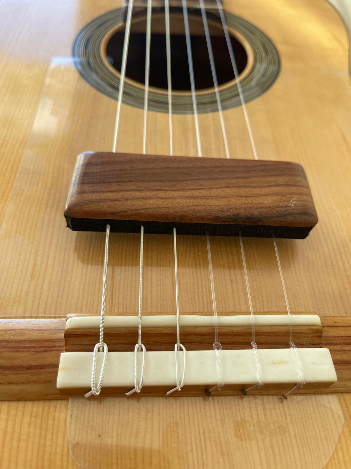 Exotic wood handmade guitar silencer