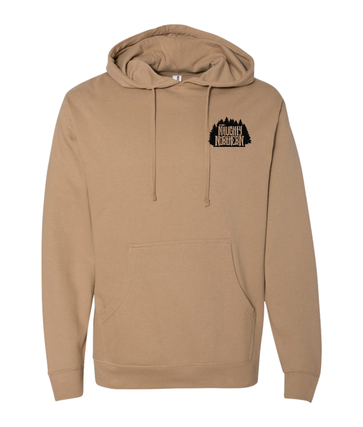 Hoodie - Sandstone - Naughty Northern - Logo 