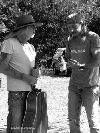 Guthrie Kennard and Town Walsh at the Sardis Lake Outback, Okla
