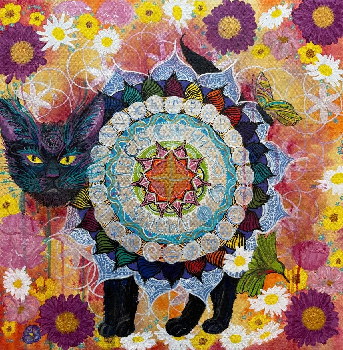 Art Print- Mandala cat