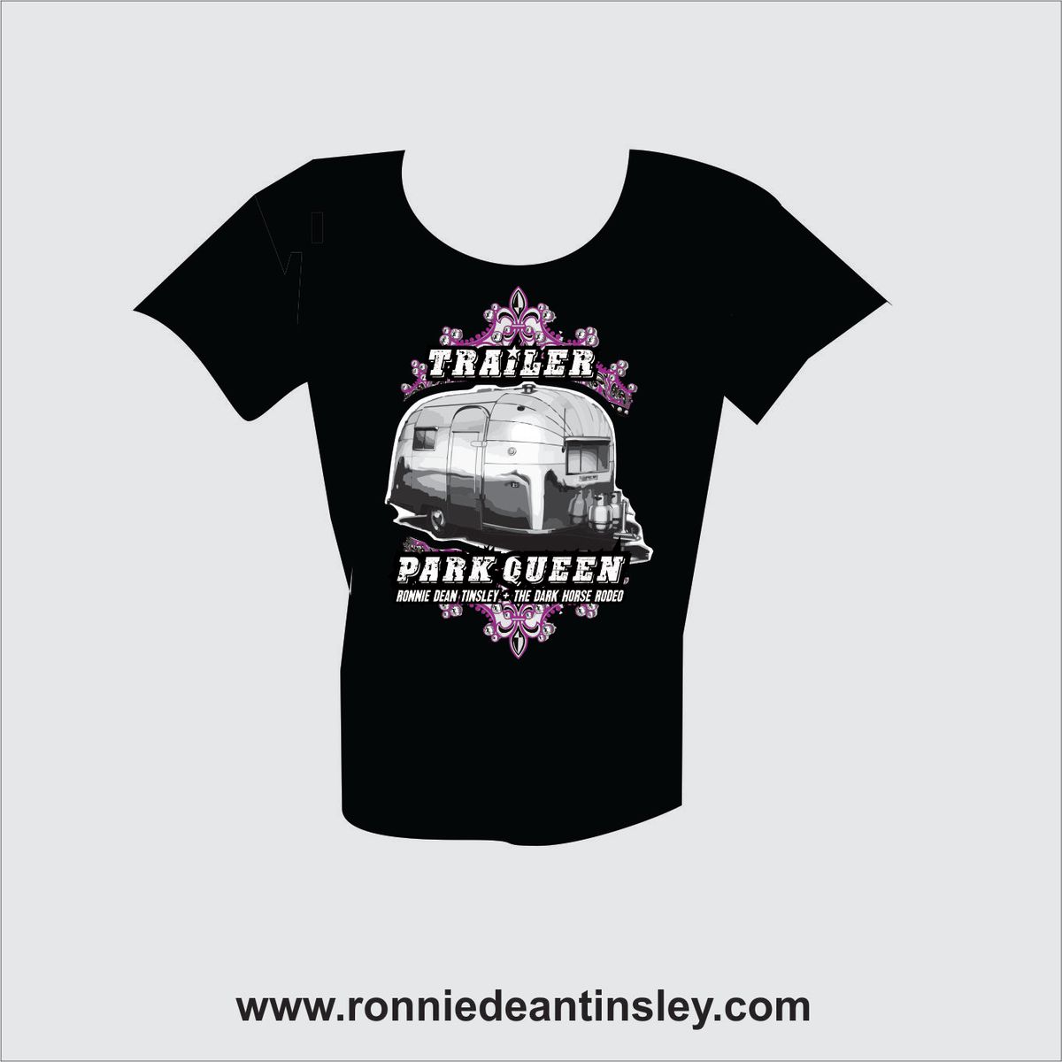Women's Scoop Neck Trailer Park Queen - T-Shirt