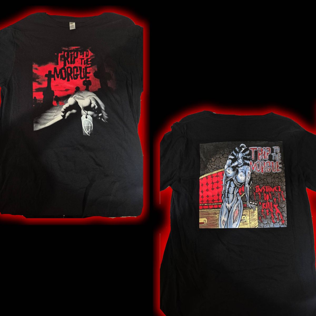 Men/Women T-Shirts Toe Tag and Zombie 