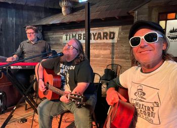 With Chattanooga Vic Burgess and Swedish Lars Nagel, Timberyard Brewing 2023
