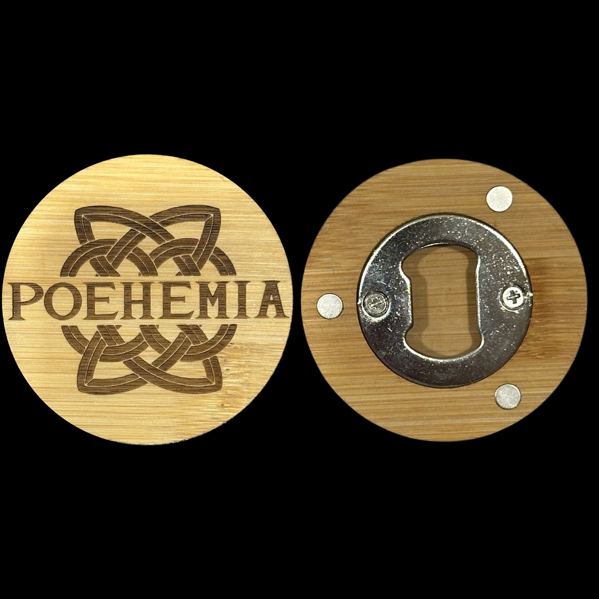 Engraved Wooden Fridge Magnet Bottle Opener