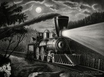 Hell Bound Train - pencil- Jeffry R. Rothrock 1976
