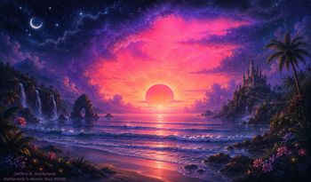 Fantasy Ocean Scene - Jeffry R. Rothrock circa 1985
