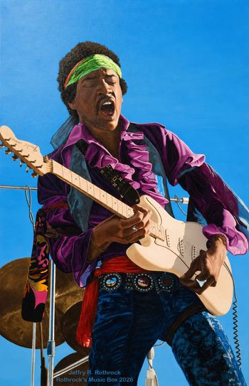 Hendrix - 1st ever brush painting -Jeffry R. Rothrock - 1975

